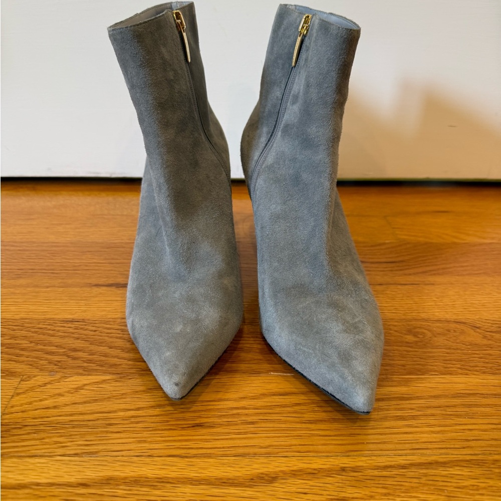 Sergio Rossi Gray Suede Ankle Boots